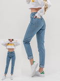 luckinyoyo jean woman mom jeans pants boyfriend jeans for women with high waist push up large size ladies jeans denim 5xl 2019